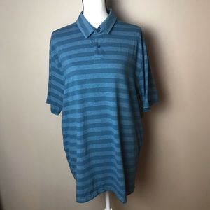 Under Armour Blue Stripped Collared Shirt Size XL